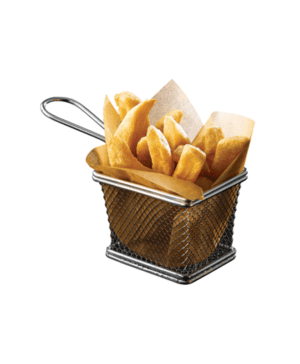 Serving Fry Basket Rectangular 12.5 x 10 x 8.5cm - Case Qty 1
