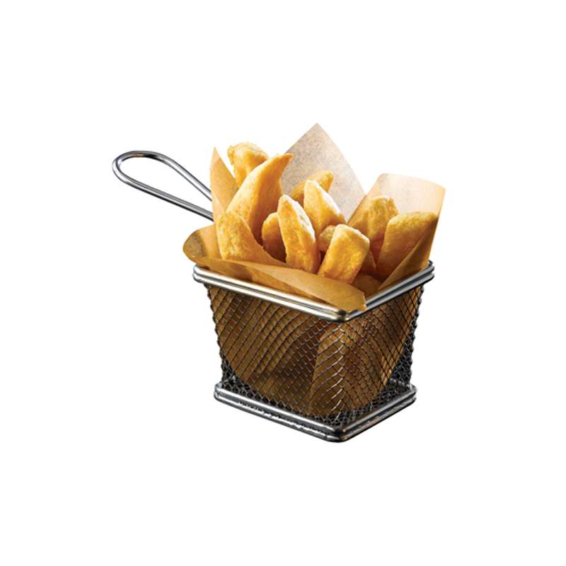 Serving Fry Basket Rectangular 12.5 x 10 x 8.5cm - Case Qty 1