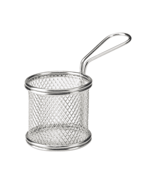 Serving Fry Basket Round 8x7.5cm - Case Qty 1