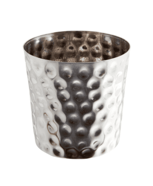 St/Steel Serving Cup Hammered 8.5 x 8.5cm - Case Qty 1