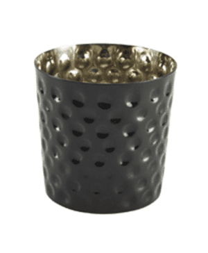 St/Steel Serving Cup Hammered 8.5 x 8.5cm Black - Case Qty 1