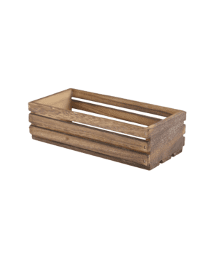 Wooden Crate Dark Rustic Finish 25 x 12 x 7.5cm - Case Qty 1