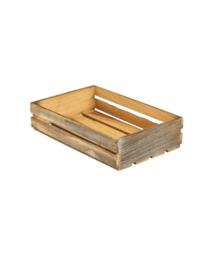 Wooden Crate Dark Rustic Finish 35 x 23 x 8cm - Case Qty 1