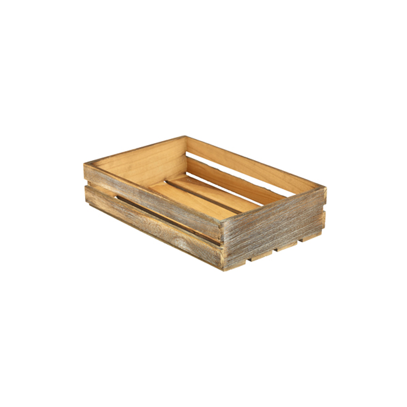 Wooden Crate Dark Rustic Finish 35 x 23 x 8cm - Case Qty 1