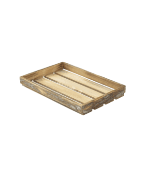 Wooden Crate Dark Rustic Finish 35 x 23 x 4cm - Case Qty 1