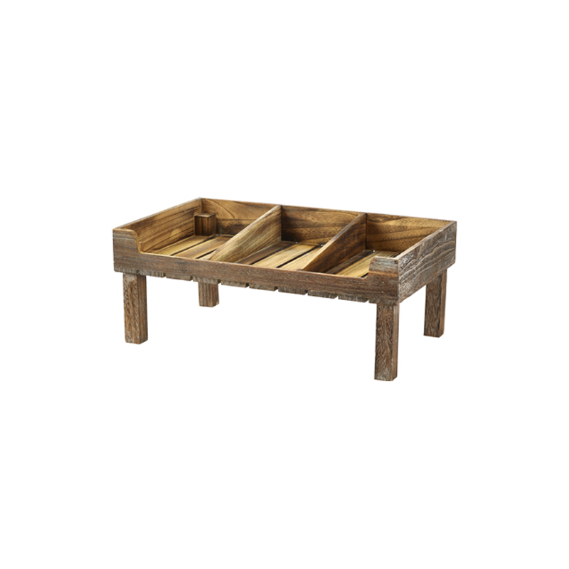 Dark Rustic Wooden Display Crate Stand - Case Qty 1