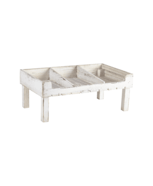 White Wash Wooden Display Crate Stand - Case Qty 1