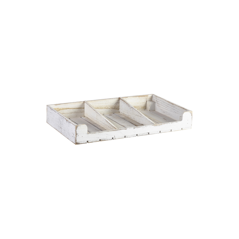 White Wash Wooden Display Crate - Case Qty 1