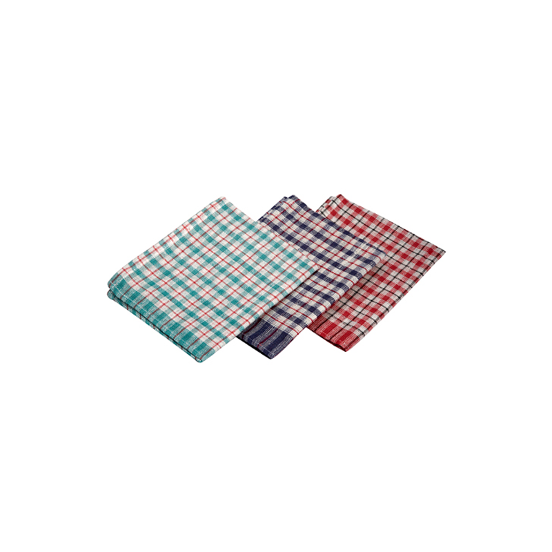 Mini Check T-Towel 43 x 68cm (10 Pcs) Mix Colours - Case Qty 1