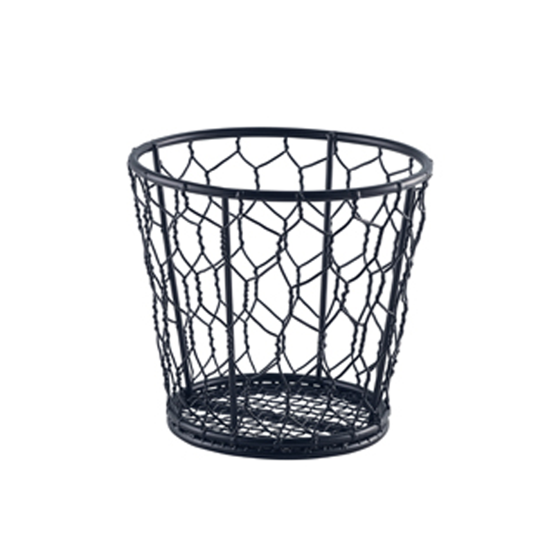 Black Wire Basket 12cm (d) - Case Qty 1