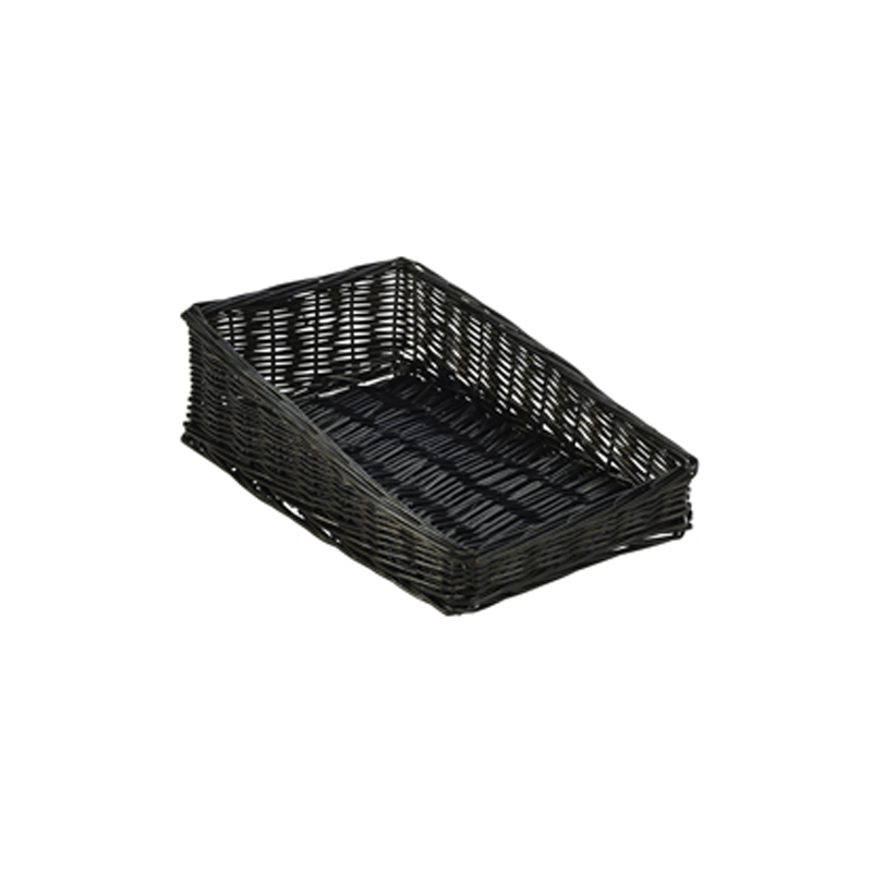 Wicker Display Basket Black 40 x 25 x 12cm - Case Qty 1