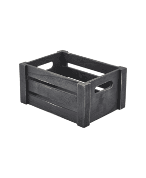 Wooden Crate Black Finish 22.8 x 16.5 x 11cm - Case Qty 1