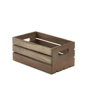 Wooden Crate Dark Rustic Finish 27 x 16 x 12cm - Case Qty 1