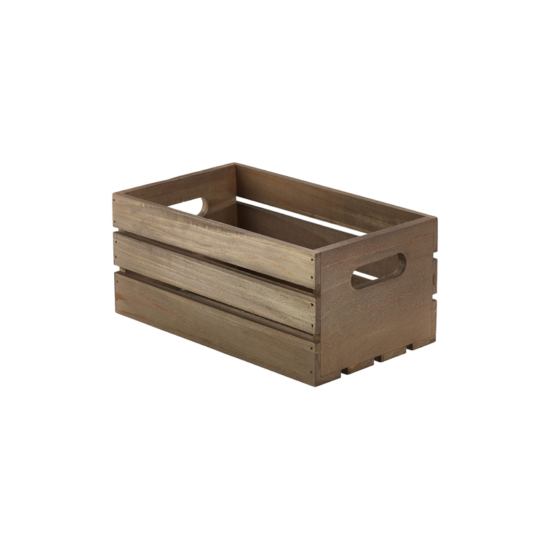 Wooden Crate Dark Rustic Finish 27 x 16 x 12cm - Case Qty 1