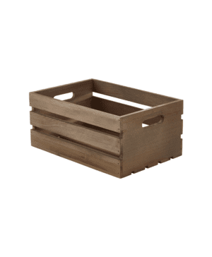 Wooden Crate Dark Rustic Finish 34 x 23 x 15cm - Case Qty 1