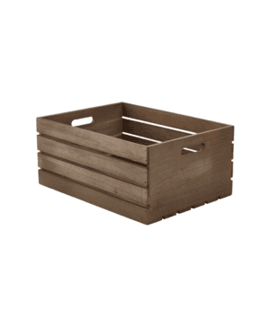 Wooden Crate Dark Rustic Finish 41 x 30 x 18cm - Case Qty 1