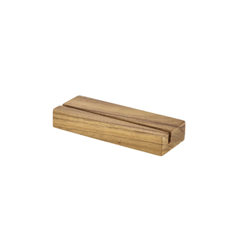 Acacia Wood Menu Stand 20 x 3.2 x 7.5cm - Case Qty 1