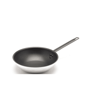 Genware Wok Flat Base 30cm Teflon Plus - Case Qty 1