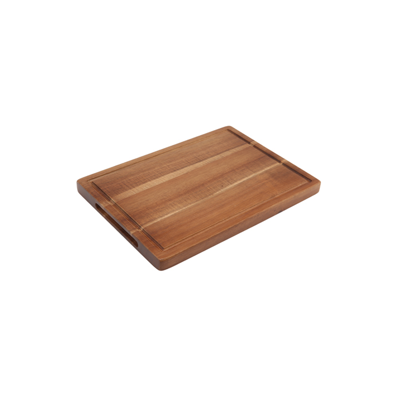Genware Acacia Wood Serving Board 28x20x2cm - Case Qty 1