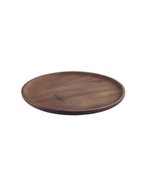 Acacia Wood Serving Plate 26cm - Case Qty 1