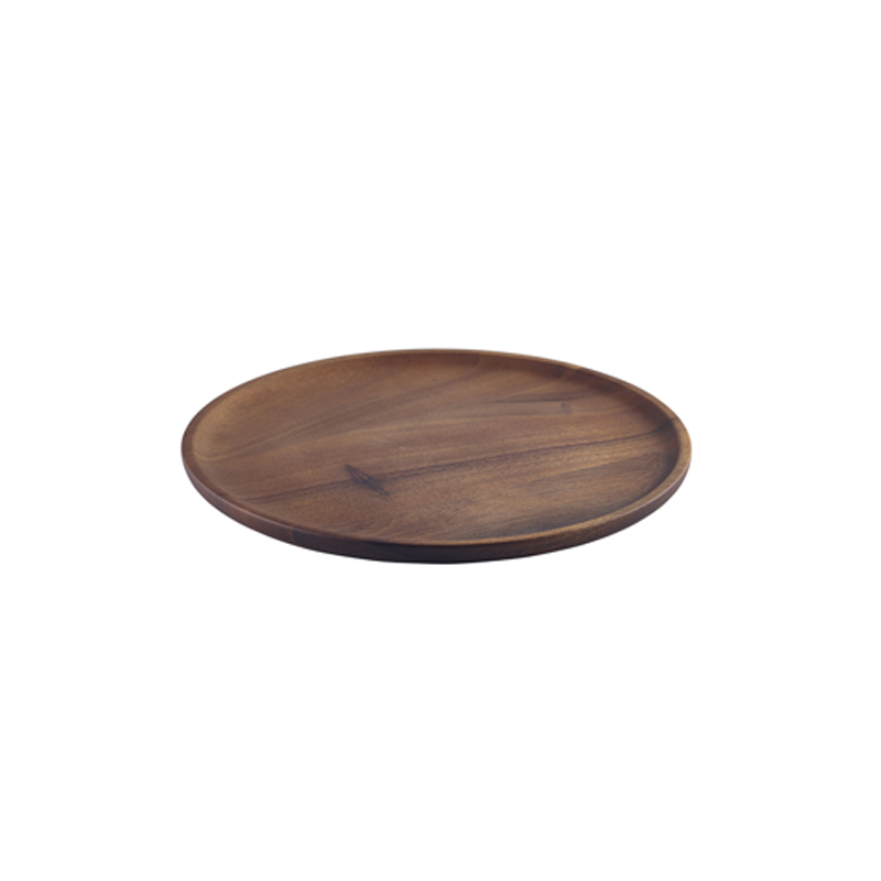 Acacia Wood Serving Plate 26cm - Case Qty 1