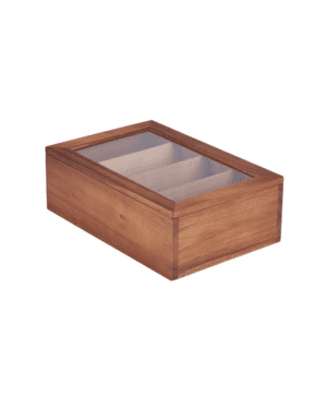 Acacia Wood Tea Box 30x20x10cm - Case Qty 1