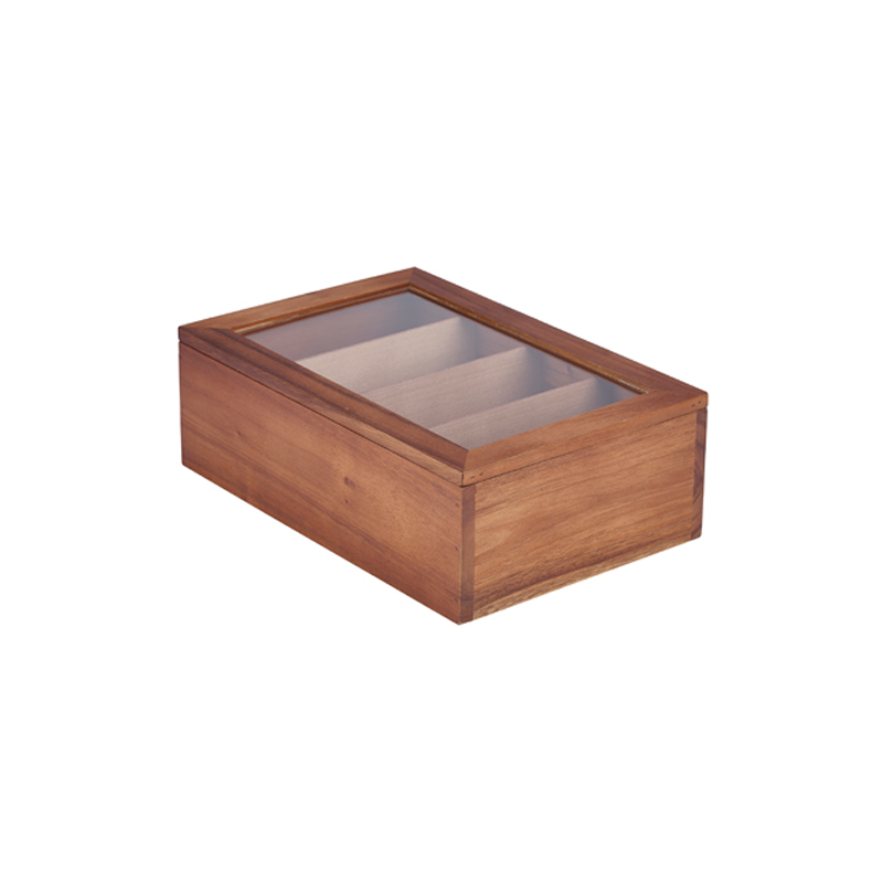 Acacia Wood Tea Box 30x20x10cm - Case Qty 1