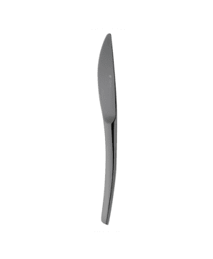 XY Black Miroir Dessert Knife Solid Handle - Case Qty 12