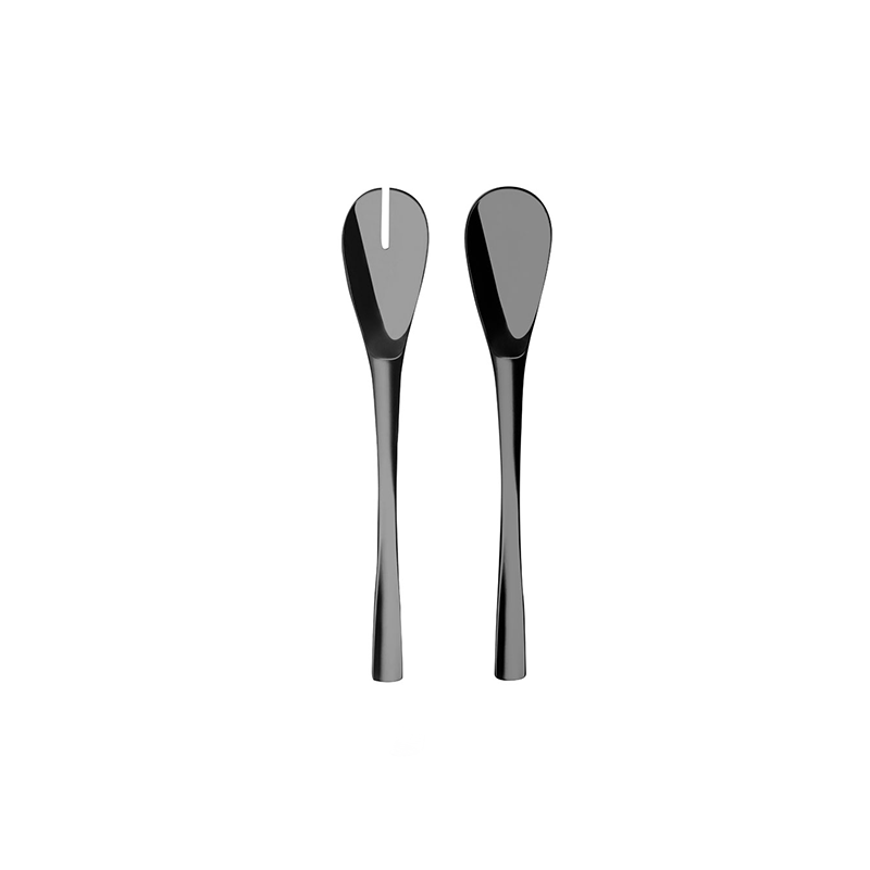 XY Black Miroir Salad Serving Set - Case Qty 1