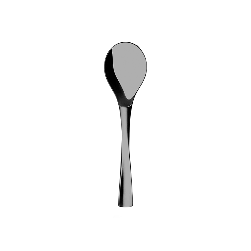 XY Black Miroir Soup / Bouillon Spoon - Case Qty 12