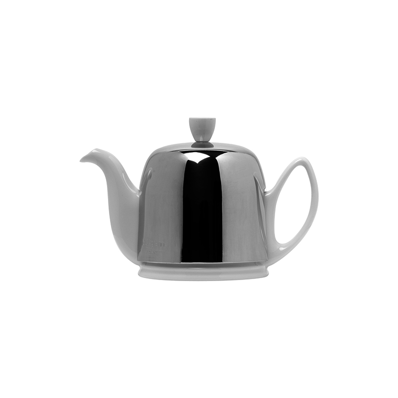 Salam White Teapot 4 Cups c/w StSteel Cover