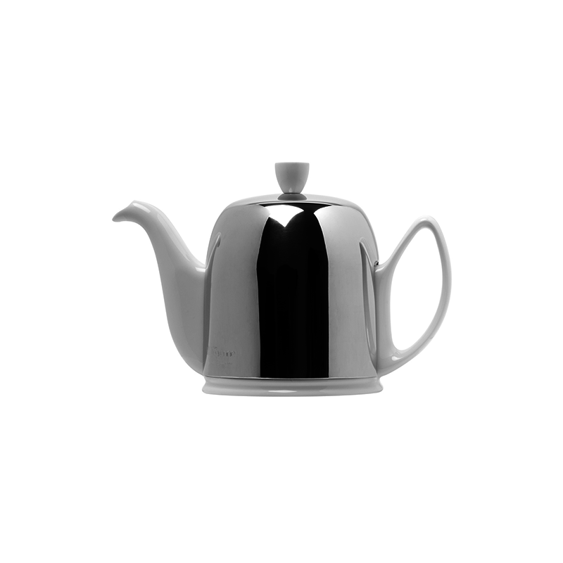Salam White Teapot 6 Cups c/w StSteel Cover