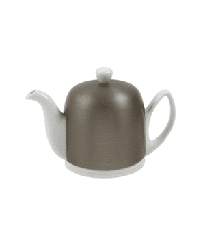Salam White Teapot 4 Cups c/w Zinc Coloured Cover