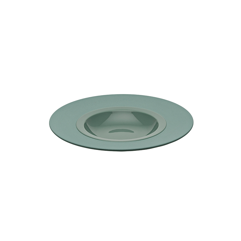 Bahia Green Clay Round Gourmet Plate 23cm / 9 1/16" - Case Qty 6