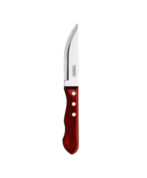 Tramontina Jumbo Red Polywood Steak Knife Pointed Blade 3 Stud 25cm 9.8" CASE QTY 12