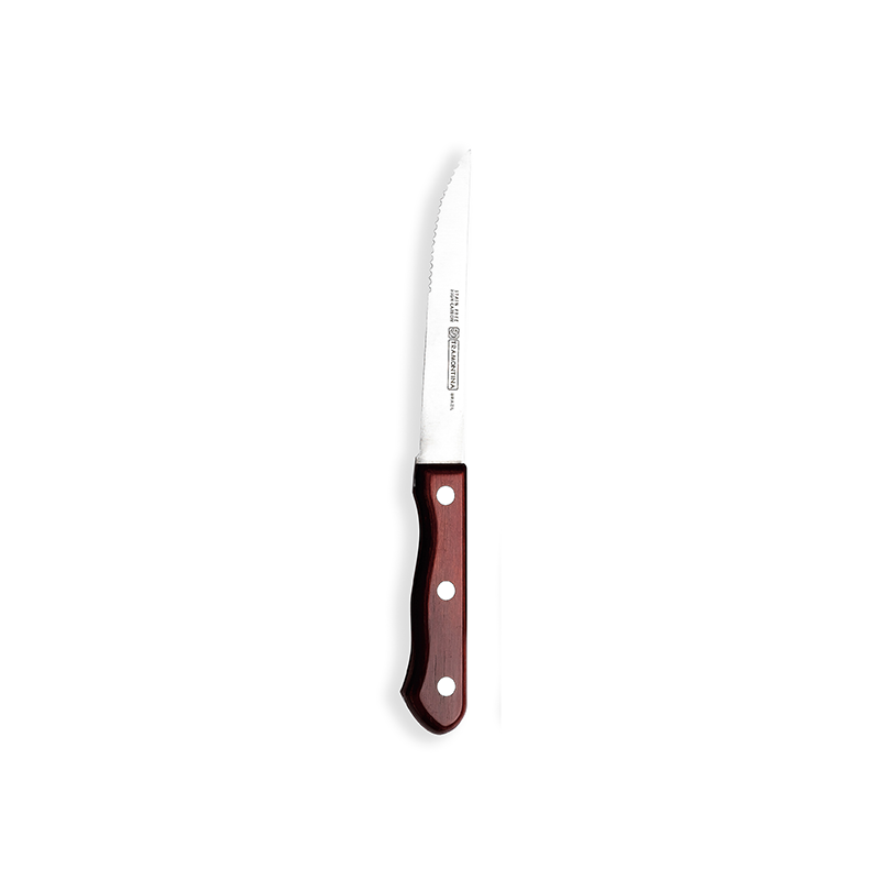 Tramontina Red Polywood Steak Knife Full Tang 3 Stud 22cm 8.5" CASE QTY 12