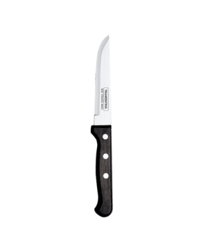 Tramontina Jumbo Light Black Polywood Steak Knife Smooth Pointed Blade 3 Stud 25cm 9.8" CASE QTY 12