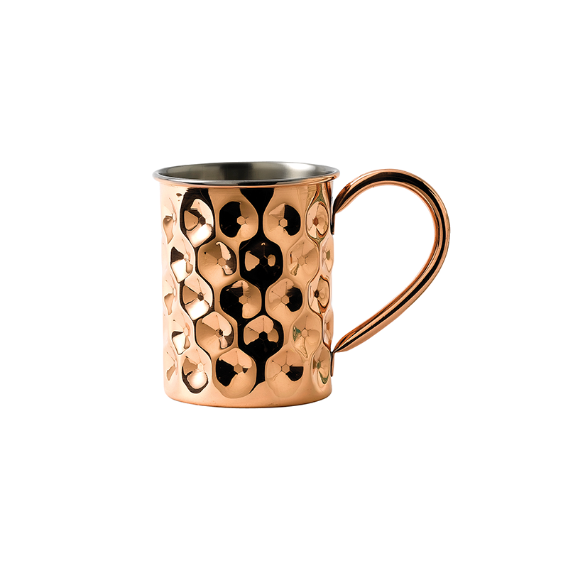 Solid Copper Slim Dented Mug