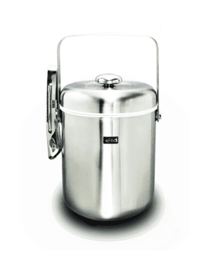Elia Ice Pail Satin St/Steel Body with ice tong 1.3lt 45.75oz - Case Qty 1
