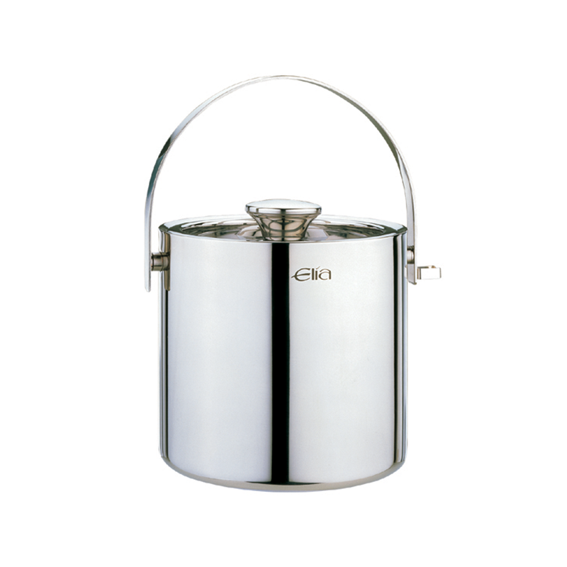 Elia Ice Pail Double Wall St/Steel with ice tong 2lt 3.5pt - Case Qty 1
