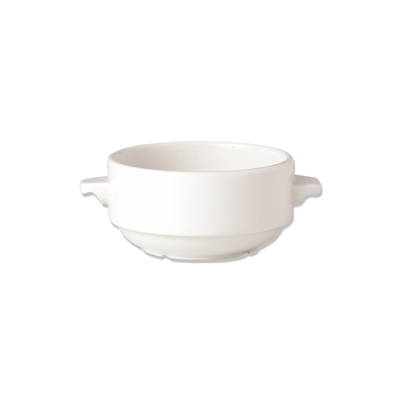 Simplicity White Soup Cup Stacking Lug 28.5cl 10oz - CASE QTY - 36