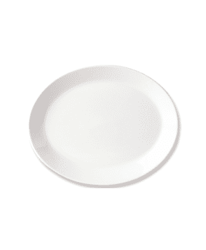 Simplicity White Oval Coupe Plate 25.5cm 10  - CASE QTY - 12