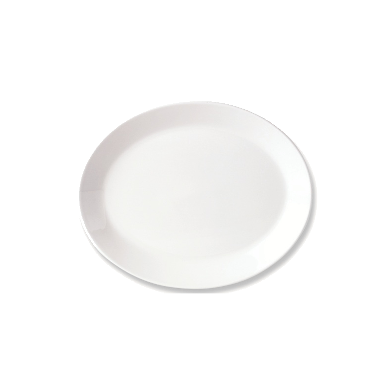 Simplicity White Oval Coupe Plate 25.5cm 10  - CASE QTY - 12