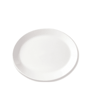 Simplicity White Oval Coupe Plate 28cm 11  - CASE QTY - 12