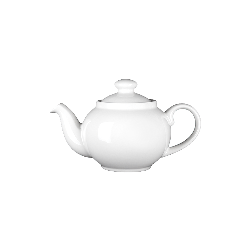Simplicity White Tea Pot LC 42.5cl 15oz lid 0181 - CASE QTY - 6