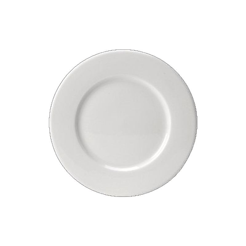 Monaco White Plate Wide Rim 15.75cm 6 1 / 4  - CASE QTY - 36