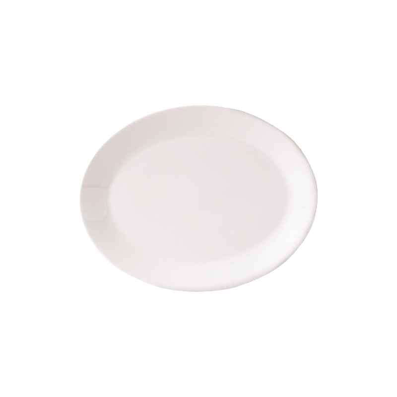 Monaco White Oval Coupe Plate 28cm 11  - CASE QTY - 12