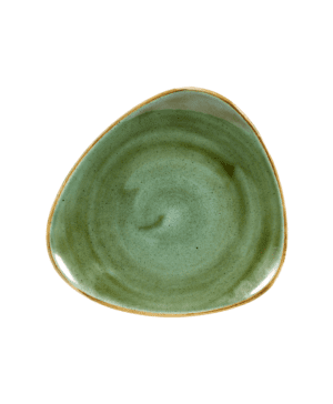 Churchill Stonecast Samphire Green Triangle Plate - 19.2cm 7¾” - Case Qty 12