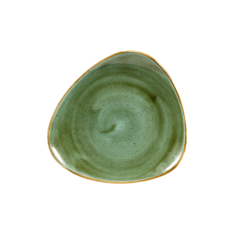 Churchill Stonecast Samphire Green Triangle Plate - 19.2cm 7¾” - Case Qty 12