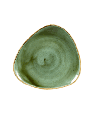 Churchill Stonecast Samphire Green Triangle Plate - 22.9cm 9” - Case Qty 12